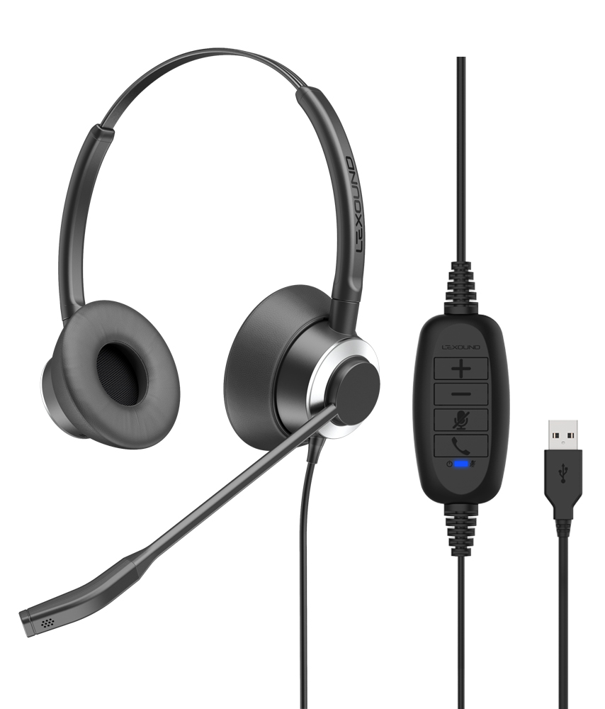 Casque Binaural UC Connexion USB-A Cordon USB A-RX PRO 5000 B USB-A RX